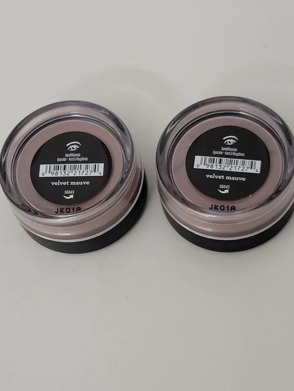 2 pk bareMinerals Eye Color Loose Powder 0.56g / 0.02 oz Mini Size Velvet Mauve
